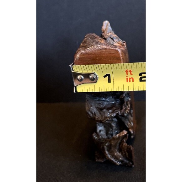 Unusual Interesting Wooden Encased Quartz Clock Handmade Compact Size - Picture 11 of 11